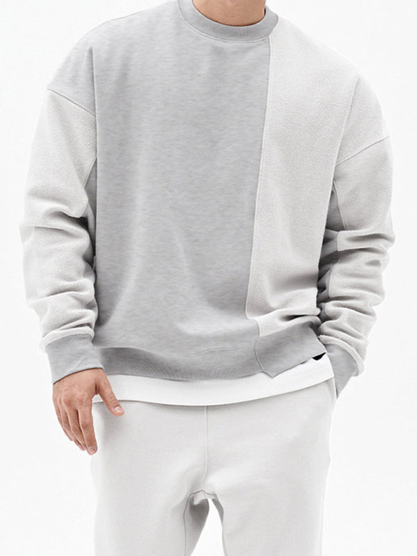 Color Casual Neck Sweatshirt