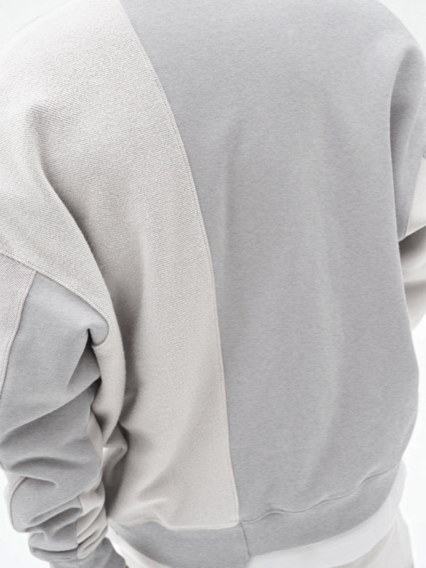 Color Casual Neck Sweatshirt