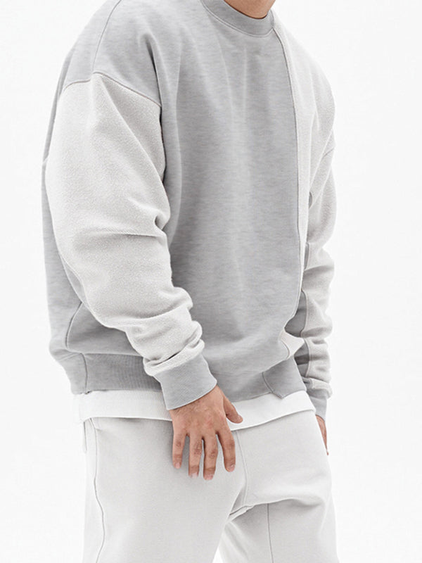 Color Casual Neck Sweatshirt