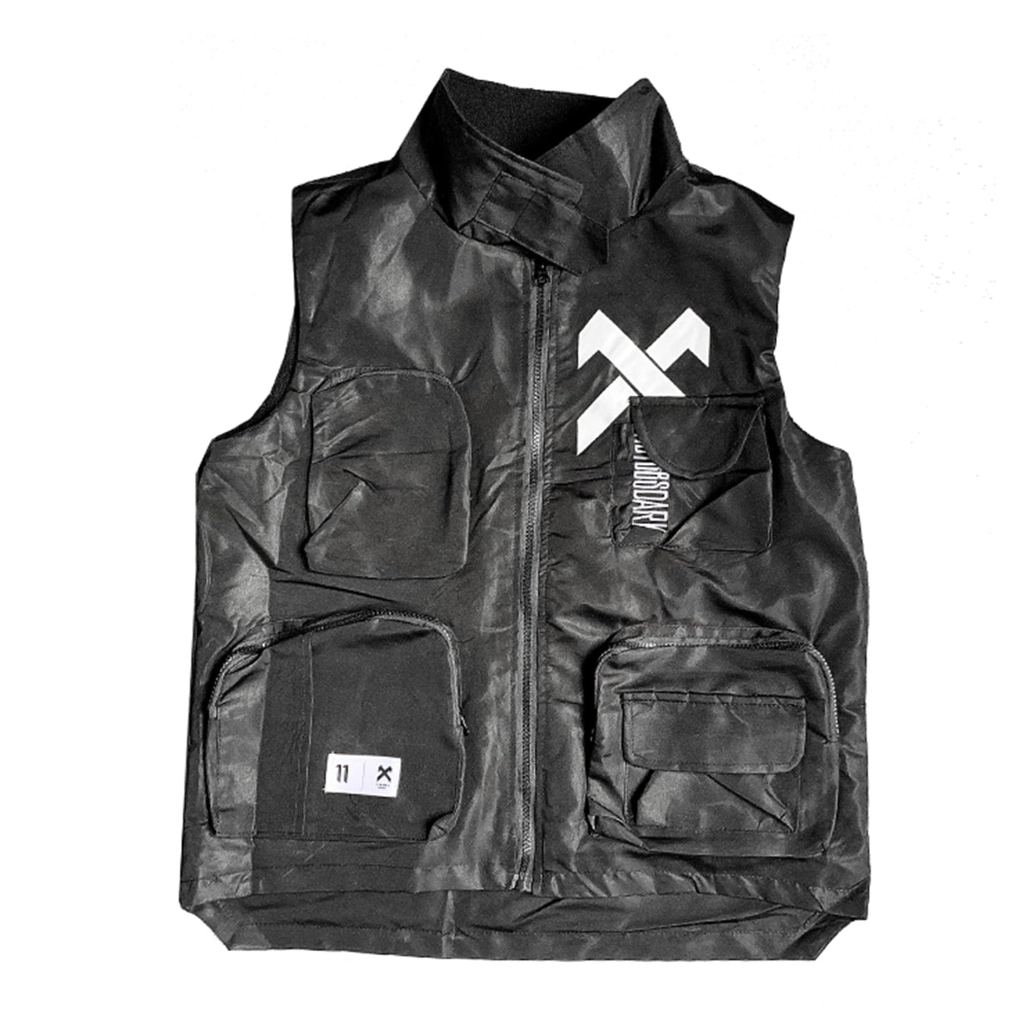 Vintage Letter Embroidered Mens Cargo Vests Streetwear 2019 Hip Hop Sleeveless Tops Harajuku Multi Pockets Coats